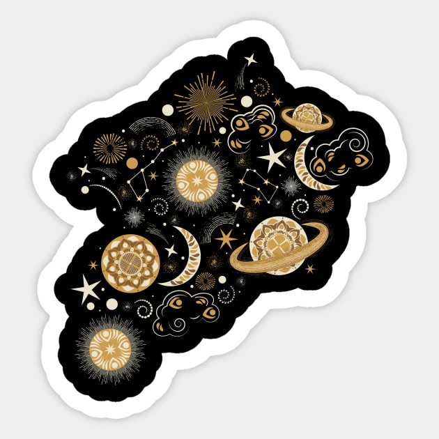 Galaxy Mandala- Bohemian Space Adventure Sticker by Winkeltriple